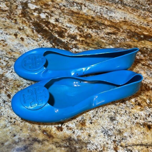Tory Burch Blue Jelly Flats - Picture 4 of 5